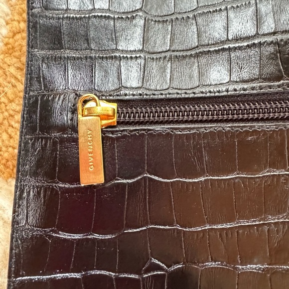 Vintage Givenchy Black Crocodile-Embossed Business Bag - Picture 3 of 5